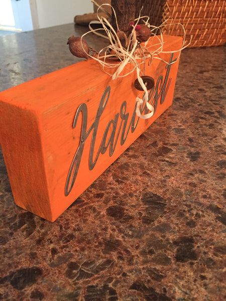 Wooden Harvest Pumpkin Sign