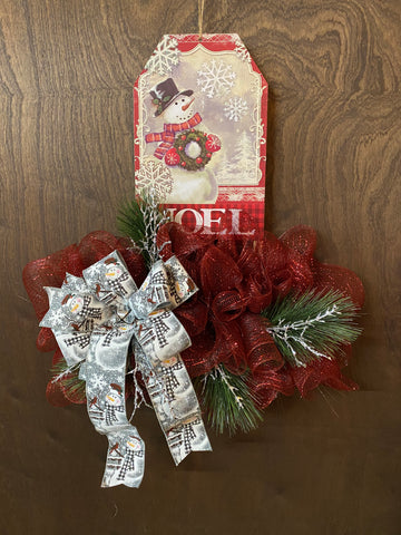 Noel Snowman Wreath - Rail