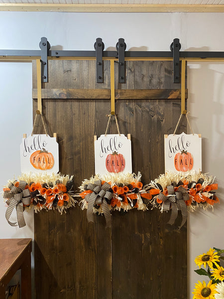 Hello Fall & Halloween Wreath - Rail