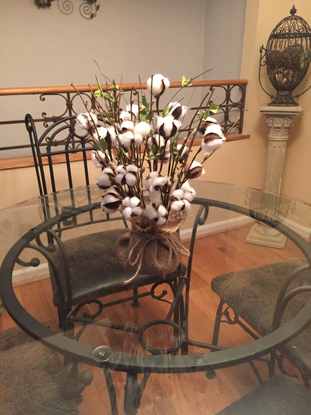 Dried Cotton Pod Floral Arrangement