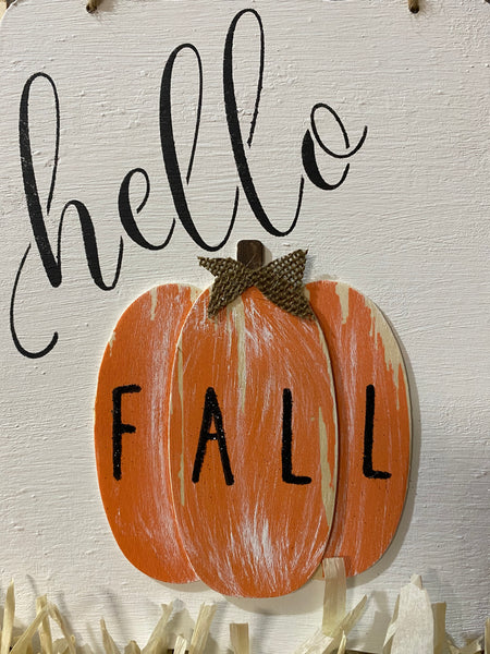 Hello Fall & Halloween Wreath - Rail