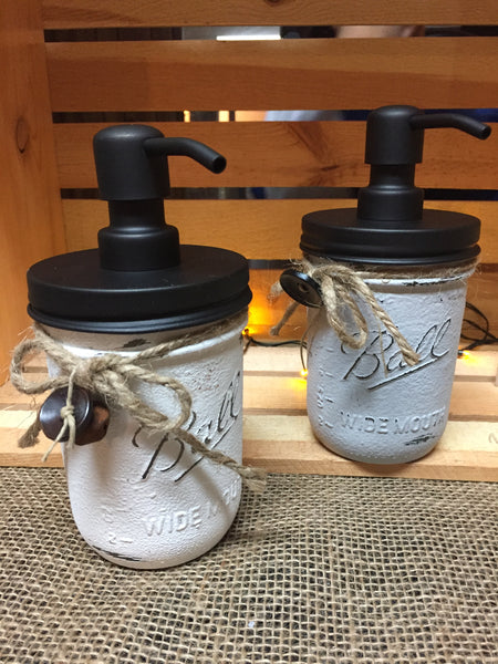 Painted Mason Jar Soap or Lotion Dispenser- Pint