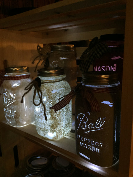 Painted Mason Jar Fairy Light- Quart