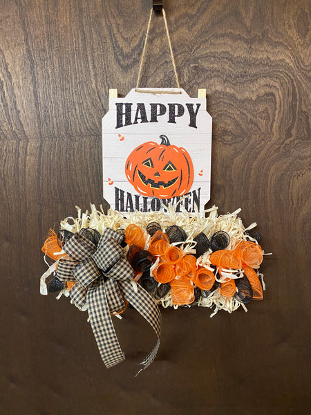 Welcome Fall & Halloween Wreath - Rail