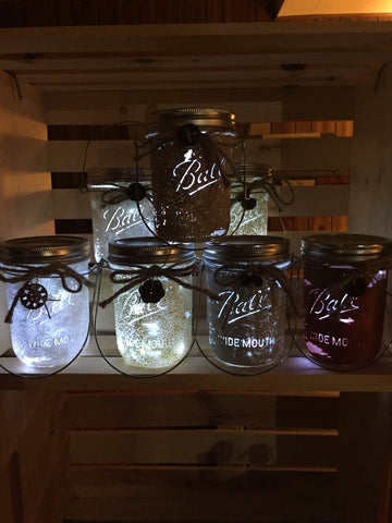 Painted Mason Jar Fairy Light- Pint