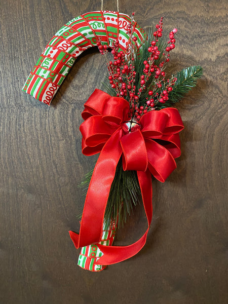 Candy Cane Wreath - Berries