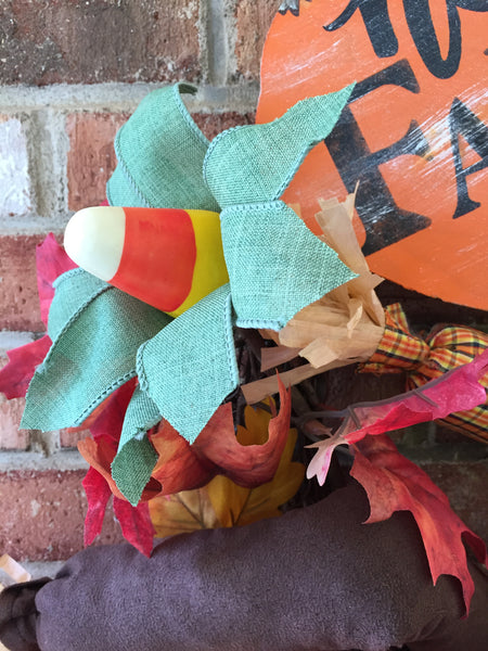 Hello Fall Scarecrow Wreath