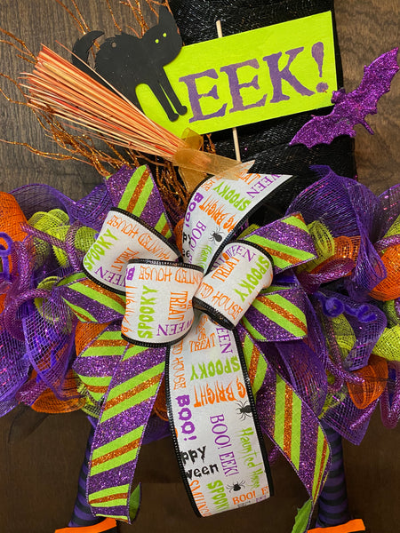 Witch Hat Wreath - Purple Tutu