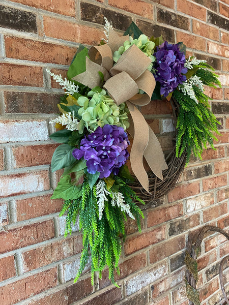 Hydrangea Grapevine Wreath