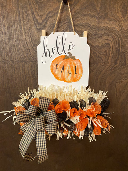 Hello Fall & Halloween Wreath - Rail