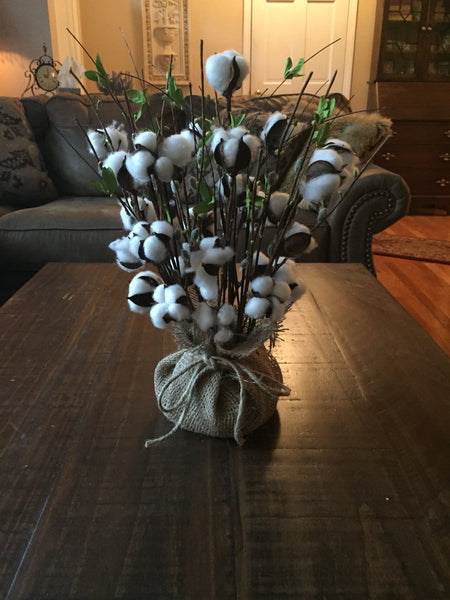 Dried Cotton Pod Floral Arrangement