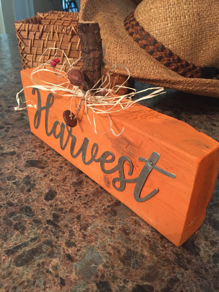 Wooden Harvest Pumpkin Sign