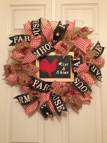 Farm House Rise & Shine Wreath