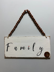 Rustic Family Sign