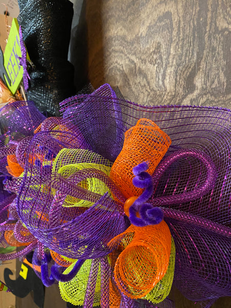 Witch Hat Wreath - Purple Tutu