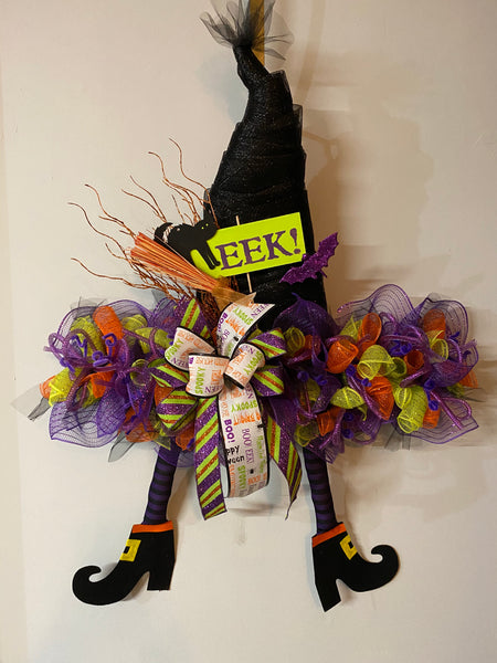 Witch Hat Wreath - Purple Tutu