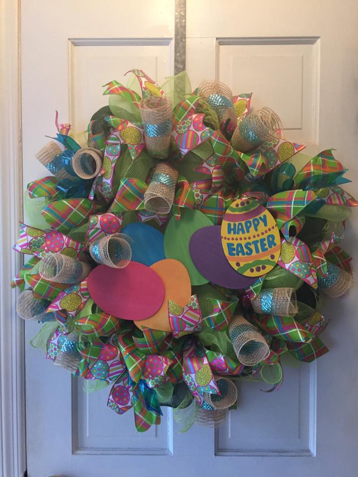 Happy Easter Eggs Wreath