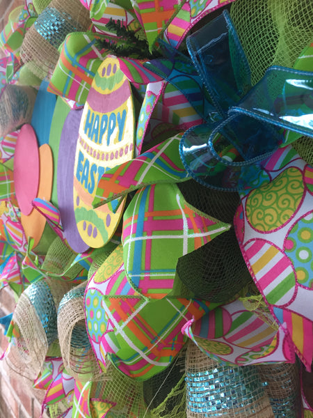 Happy Easter Eggs Wreath