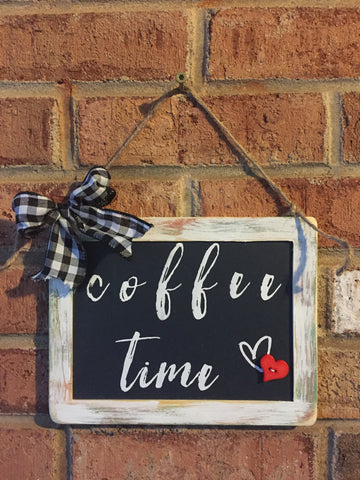 Rustic Coffee Time Sign