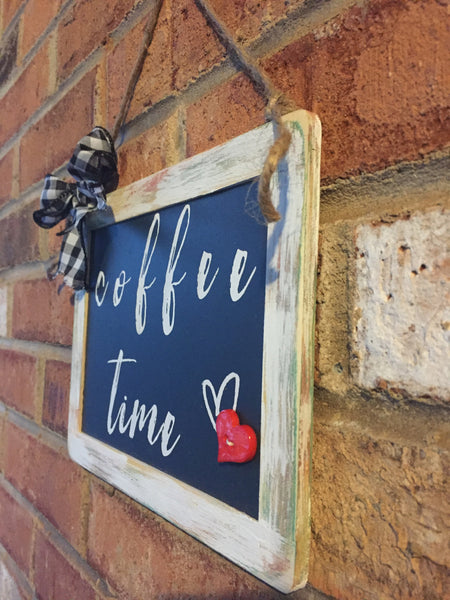 Rustic Coffee Time Sign