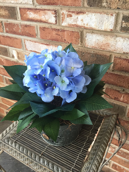 Blue Hydrangea Floral Arrangement