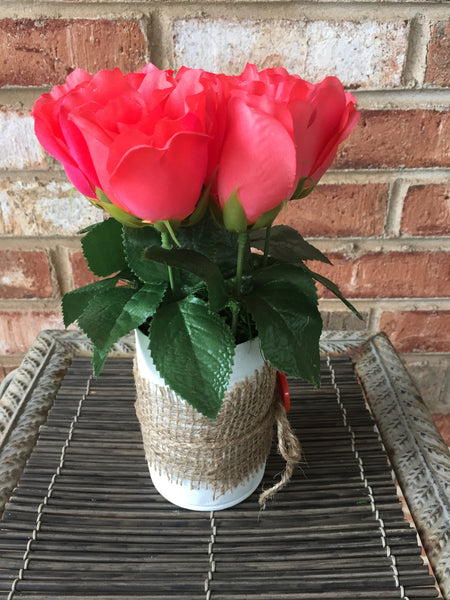 Orange Roses Floral Arrangement