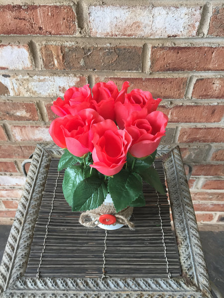 Orange Roses Floral Arrangement