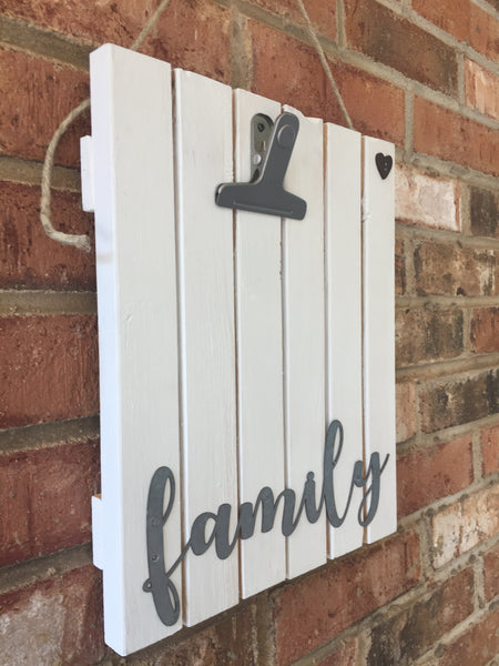 Family Photo Board with Clip