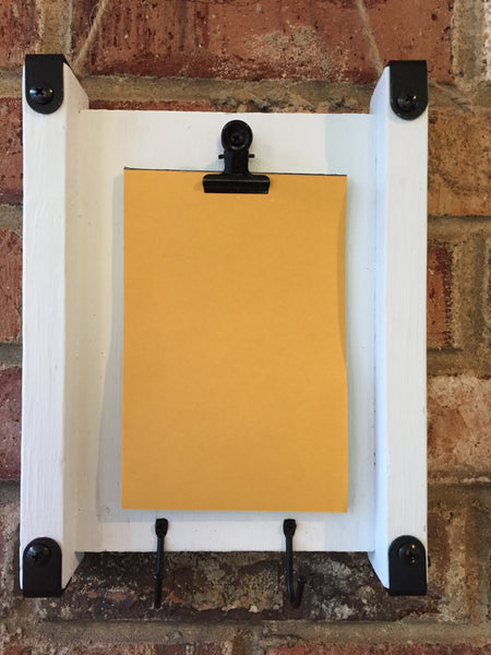 Wooden Photo/Note Clip board with iron hooks