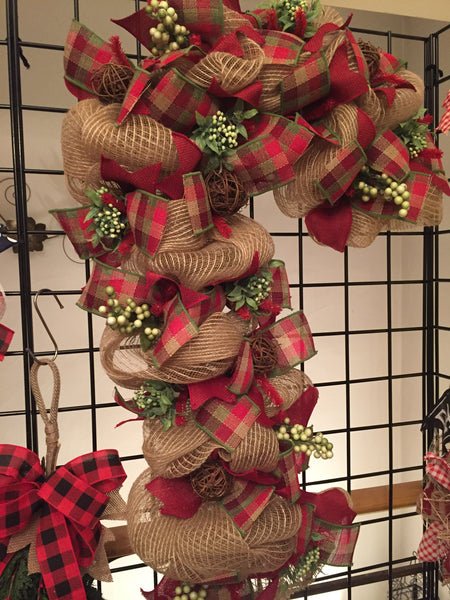 Candy Cane Wreath - LARGE