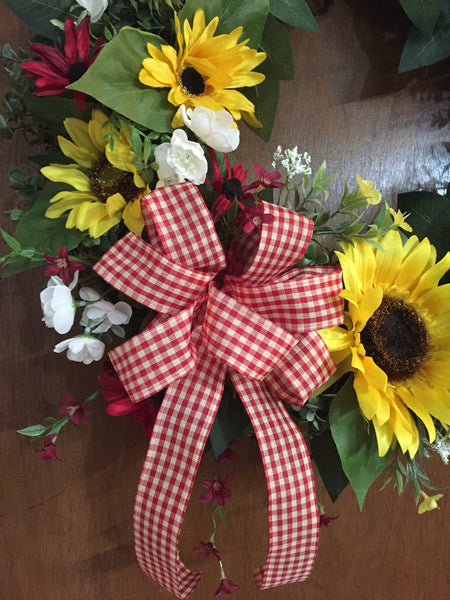 Welcome Yellow Sunflowers Wreath