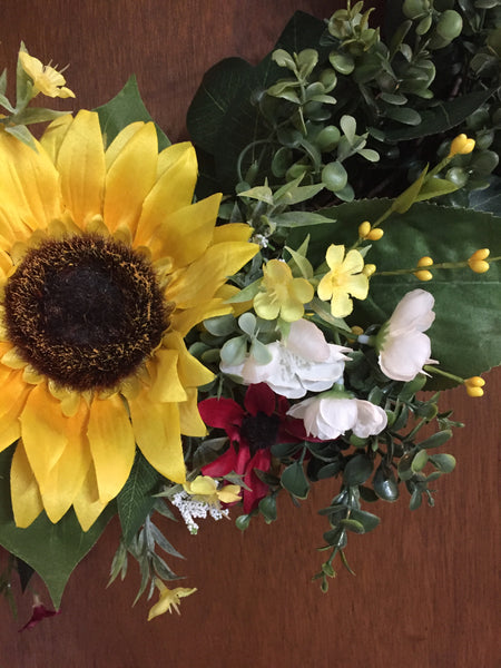 Welcome Yellow Sunflowers Wreath