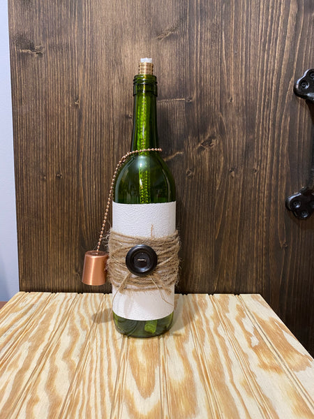 Wine Bottle Tiki Torch