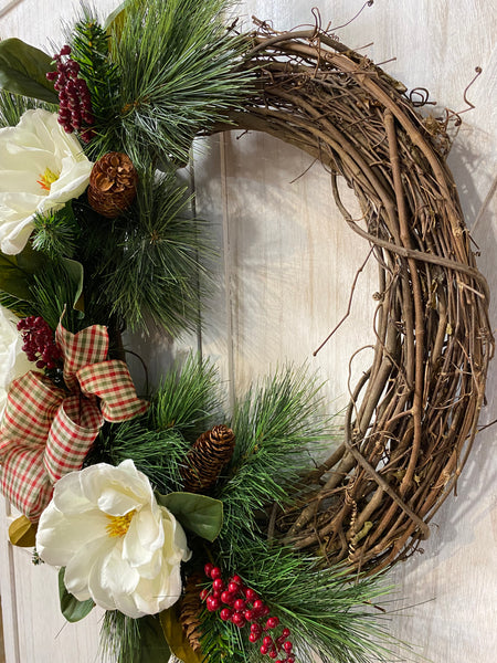 Christmas Magnolia Wreath