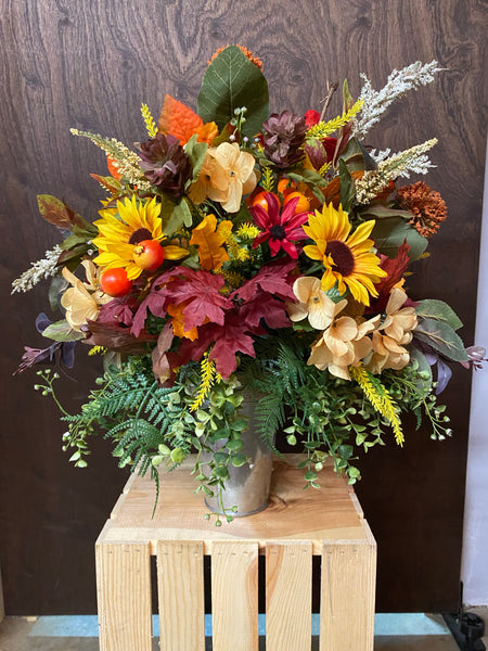 Fall Cemetery Arrangement