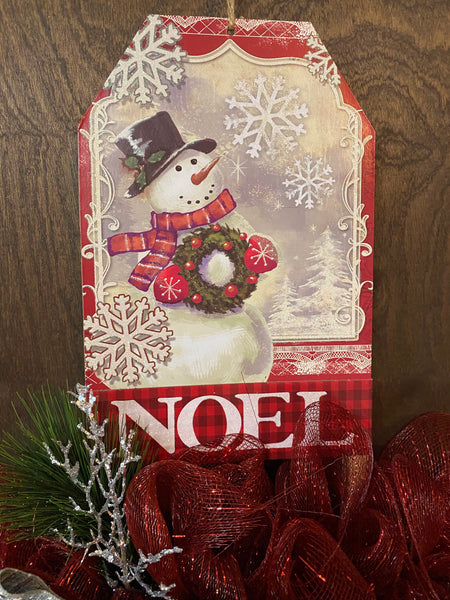 Noel Snowman Wreath - Rail