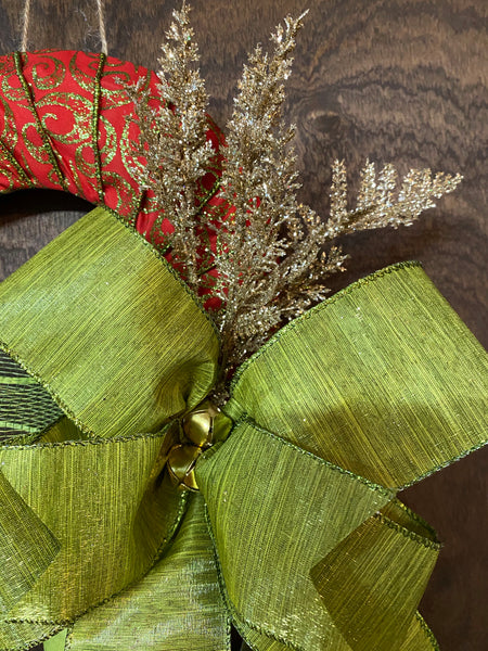 Candy Cane Wreath - Red/Green Glitter