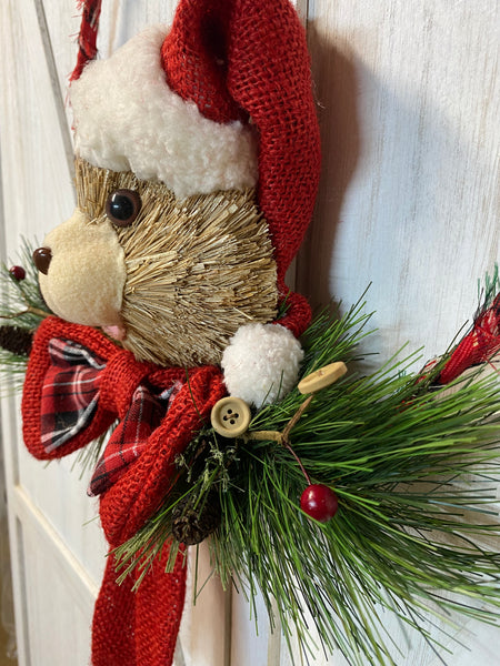 Christmas Bear Wreath - Hoop