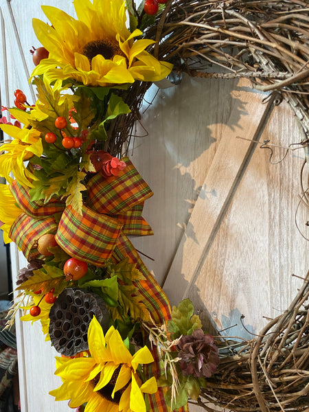 Sunflower Wreath - Yellow