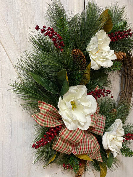 Christmas Magnolia Wreath