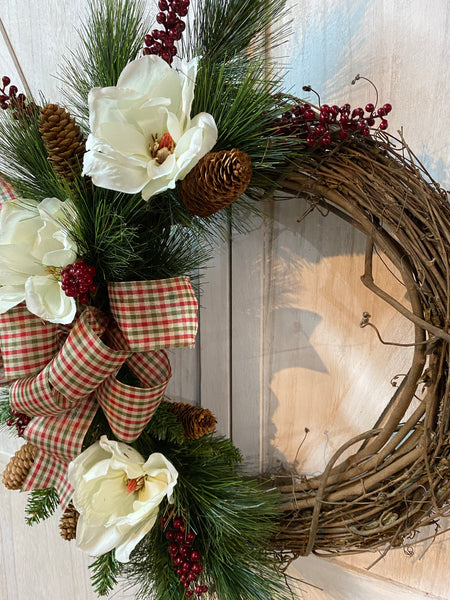 Christmas Magnolia Wreath