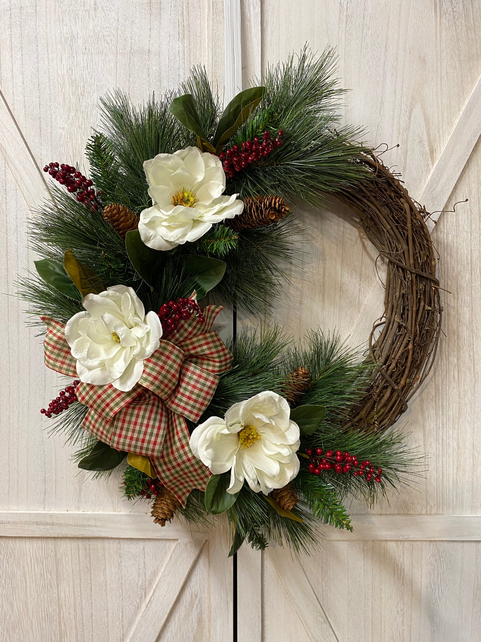 Christmas Magnolia Wreath