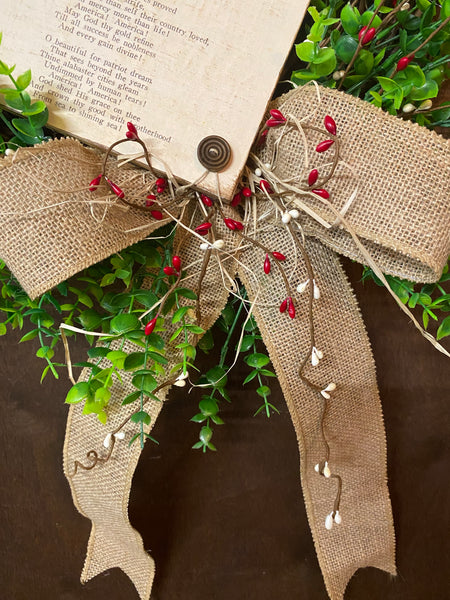 Oh Beautiful Americana Flag Wreath