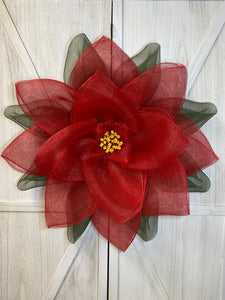 Poinsettia Flower - Door Hanger (NEW style)