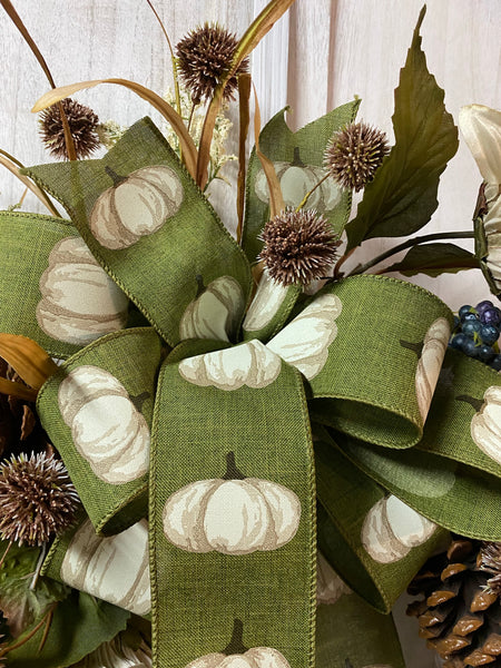 Rustic White Sunflower Wreath