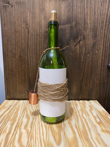 Wine Bottle Tiki Torch