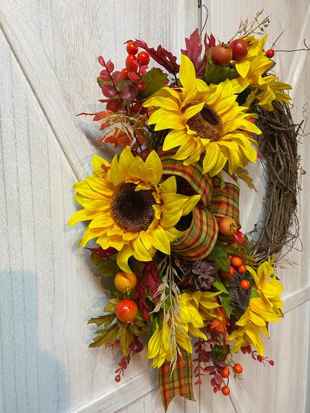 Sunflower Wreath - Yellow