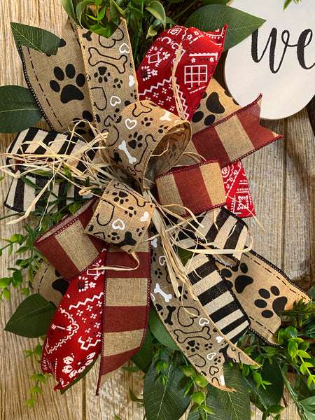 Dog Themed Welcome Wreath