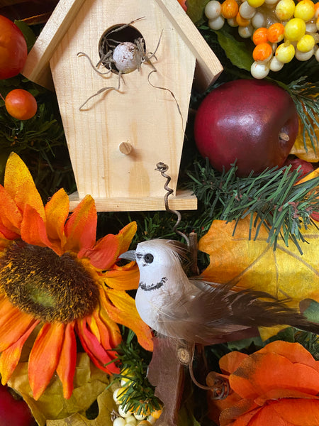 Fall Birdhouse Swag