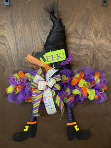 Witch Hat Wreath - Purple Tutu